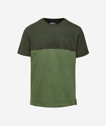 MOTO GUZZI T-Shirt Męski Bicolore Green