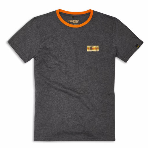 DUCATI T-Shirt Męski Scrambler SCR62 Crafted Melange Grey