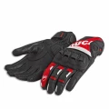 DUCATI Rękawice Skórzano-Tekstylne Męskie Sport C4 Black/Red/White