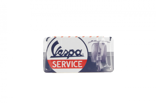 VESPA Emblemat Metalowy Service 10x20 CM