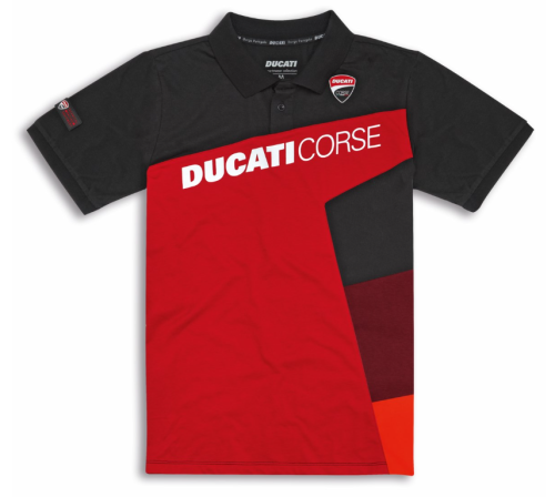 DUCATI T-Shirt Polo Męski DC Sport Red