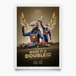 RED BULL Plakat Max Verstappen Podwójny Mistrz Świata Limited 2022