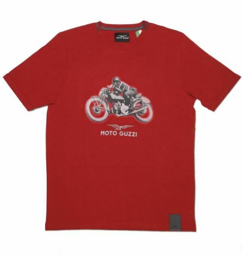 MOTO GUZZI T-Shirt Męski MG Garage Red
