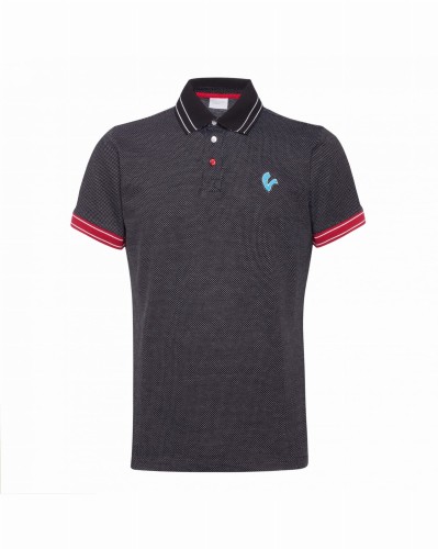 VESPA T-Shirt Polo Męski V-Stripes Black