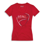 DUCATI T-Shirt Damski Heartbeat Red