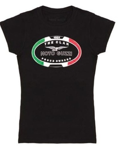 MOTO GUZZI T-Shirt Damski The Clan Black
