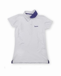 VESPA T-Shirt Damski Polo Logo White
