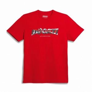 DUCATI Koszulka T-Shirt Męski Logo Red