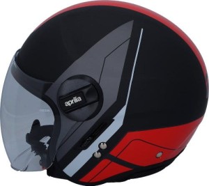 APRILIA Kask Otwarty Jet Black/Grey/Red