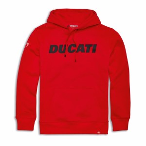 DUCATI Bluza Z Kapturem Męska Logo Red