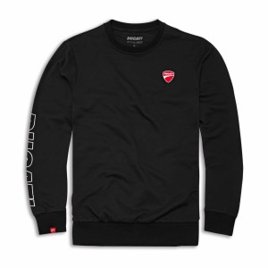 DUCATI Bluza Męska Round-Neck Logo Black