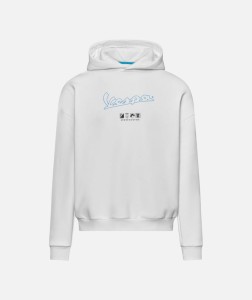 VESPA Bluza Z Kapturem Unisex Dec Holy White