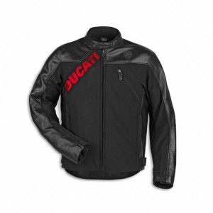 DUCATI Kurtka Motocyklowa Skórzana Logo C1 2.0 Black
