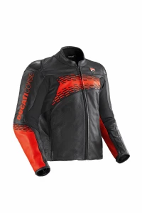 DUCATI Kurtka Motocyklowa Skórzana C7 Black/Red