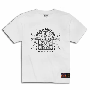 DUCATI Scrambler T-Shirt Unisex Energy Van Orton White