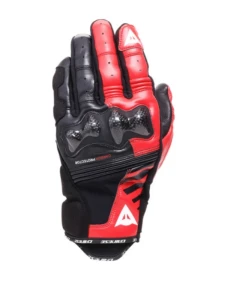 DAINESE Rękawice Motocyklowe Skórzane Reacto Carbon Short Black/Red