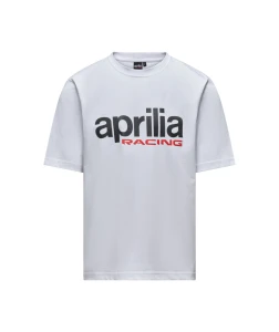 APRILIA Racing T-Shirt Męski Colorful Logo White