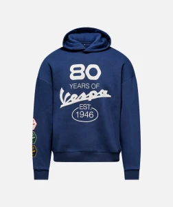 VESPA Bluza Z Kapturem 80TH Blue