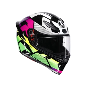 AGV Kask Integralny K1 S Punkpulse Black/Purple/Lime