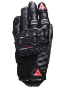 DAINESE Rękawice Skórzane Damskie Reacto Carbon Short Black/Pink